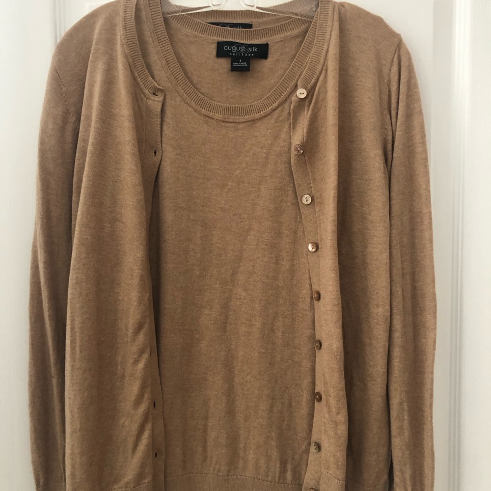 August silk heritage cardigan&cami size S